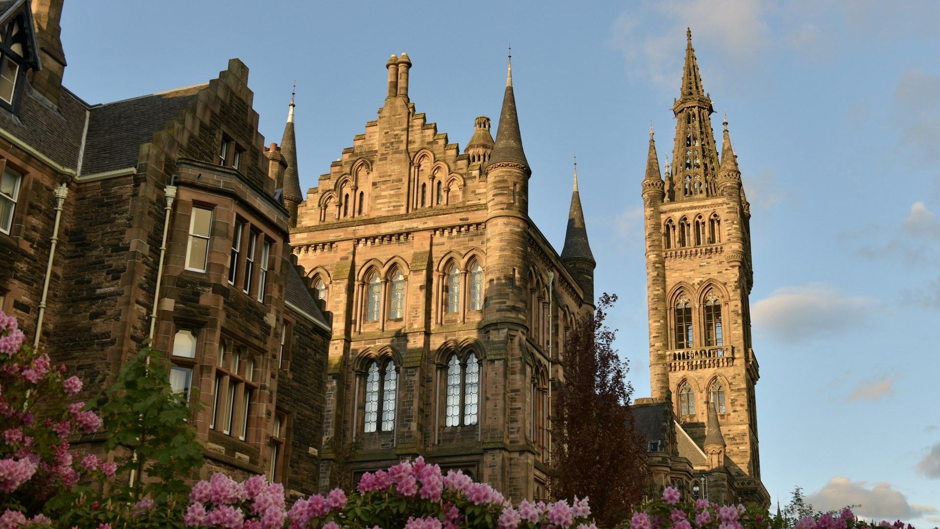 The University of Glasgow tower and buildings