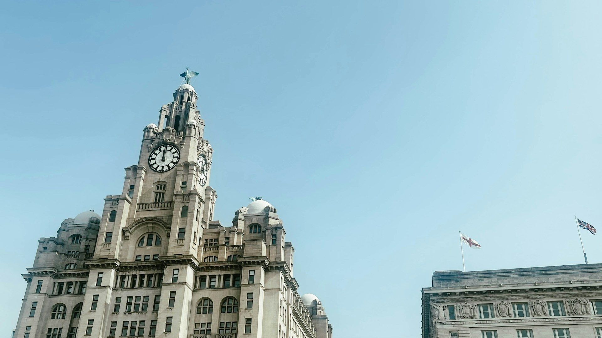 The Royal Liver Building on Liverpool's waterfront